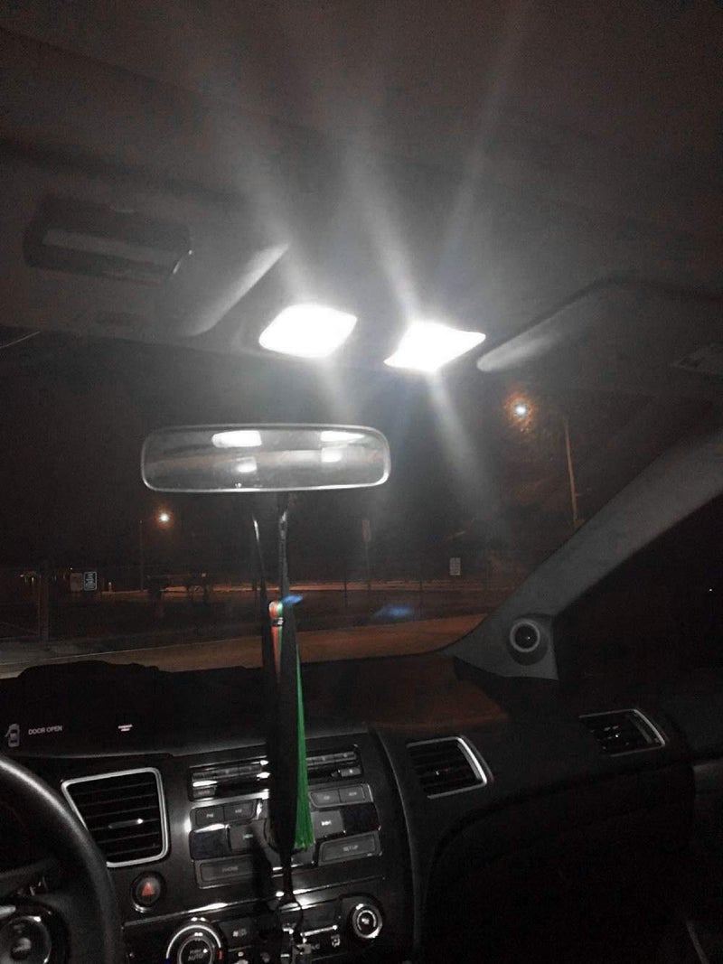 D15 Lighting مجموعة إضاءة LED داخلية D15 لسيارة هوندا سيفيك 2006-2021 6000 كيلفن مصابيح خريطة وقبة وصندوق وترخيص (6 قطع) - Image 2